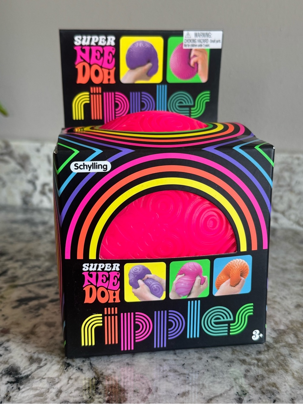 Schylling Super NeeDoh Ripples Sensory Toy - Hot Pink